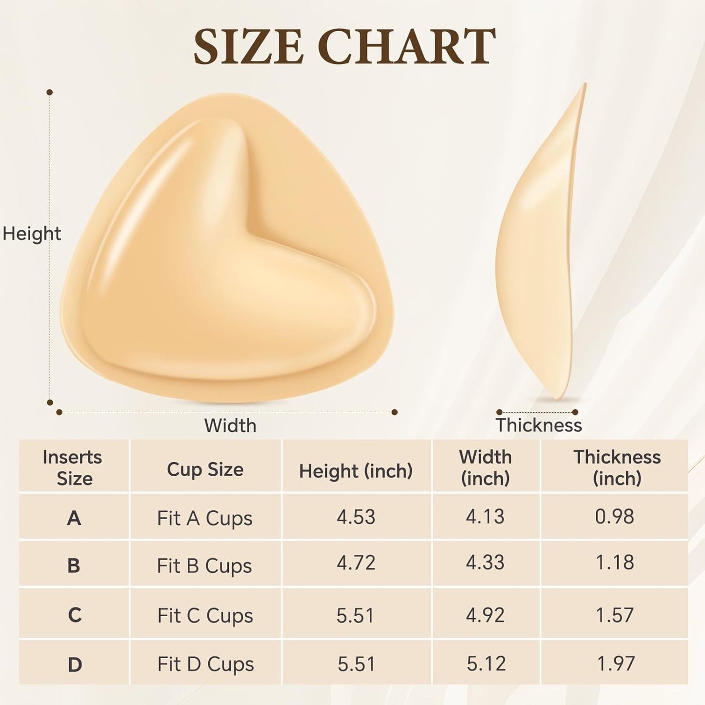 Lyfta™ Beige Push-Up Inserts